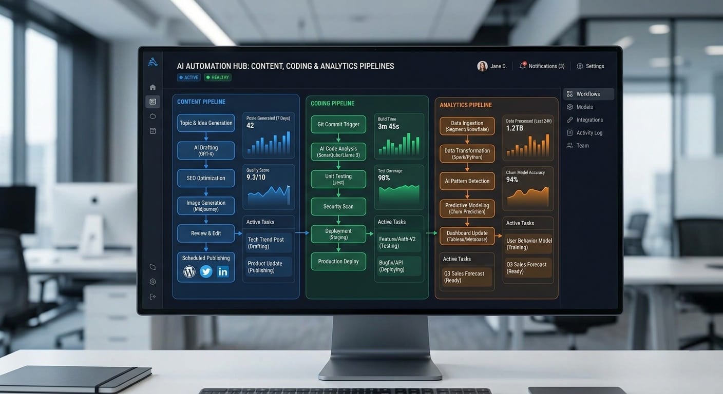 Hukuk ve finans sektörlerinde Omni Agent teknolojisinin kullanımı; karmaşık belge tarama, risk analizi ve hukuki strateji kurgulama süreçlerinde yapay zeka ajanlarının rolünü gösteren görsel.