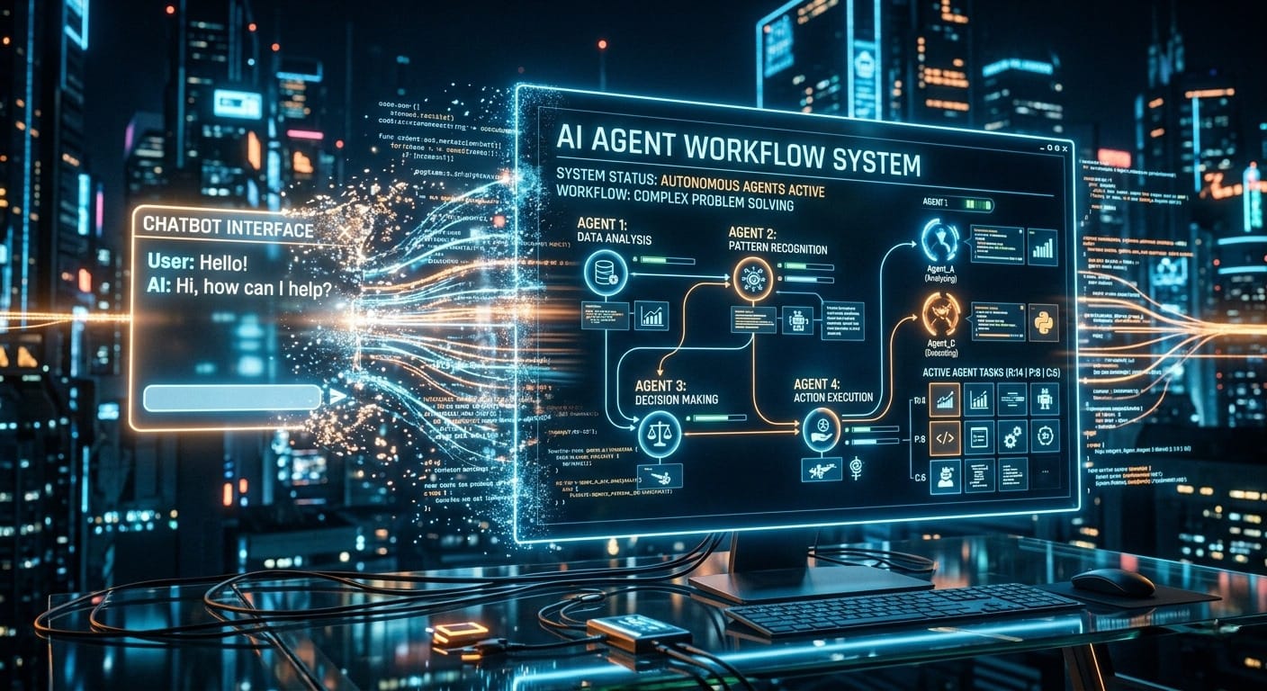 Geleneksel chatbot yanıtlama döngüsü ile çok katmanlı, araç kullanabilen ve otonom planlama yapabilen Omni Agent mimarisi arasındaki farkları gösteren teknik şema.