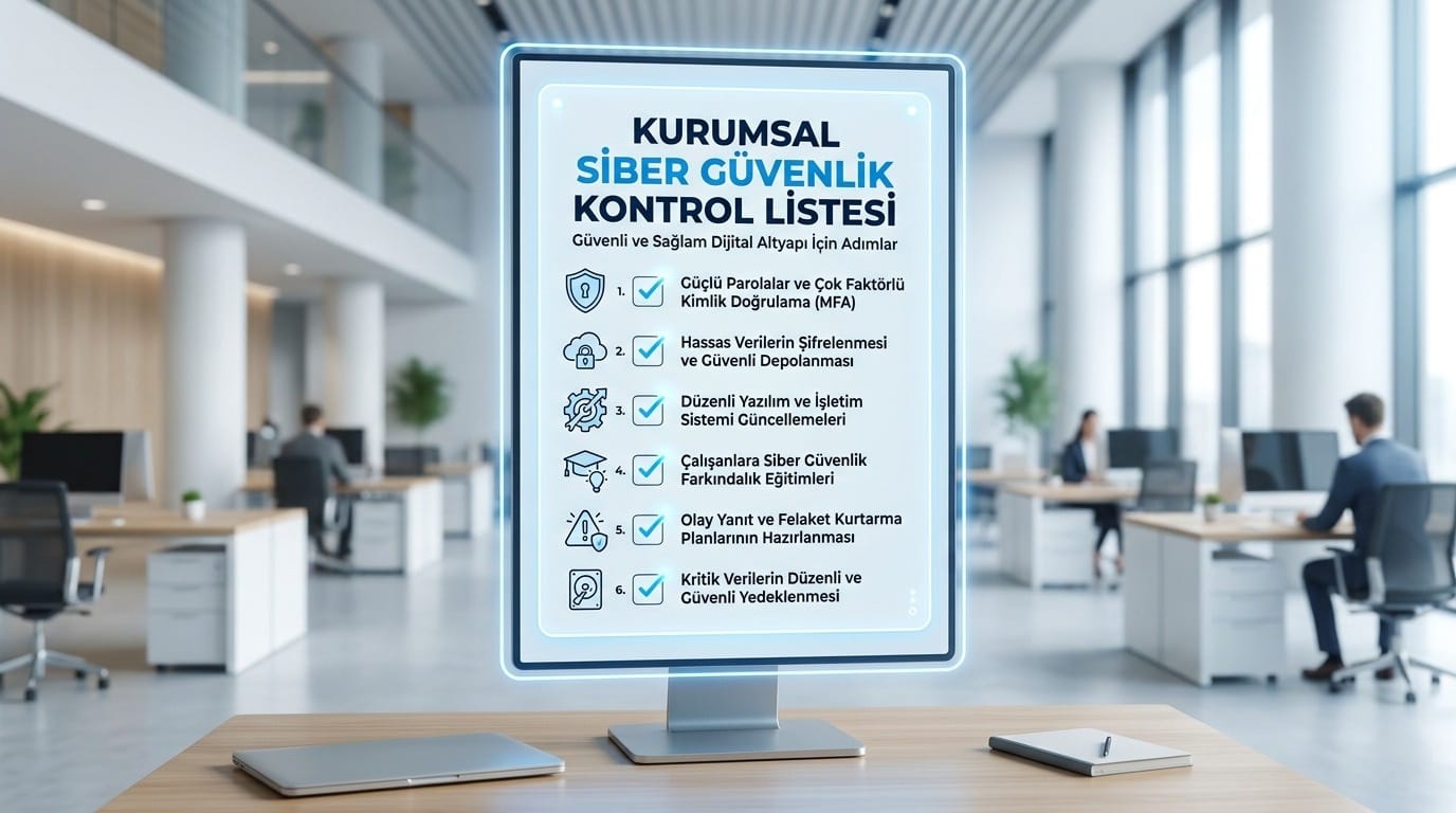 Kurumsal siber güvenlik kontrol listesi