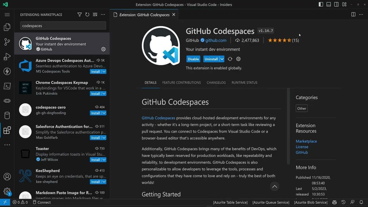Visual Studio Code Uzantı Kurulum Ekranı Görseli