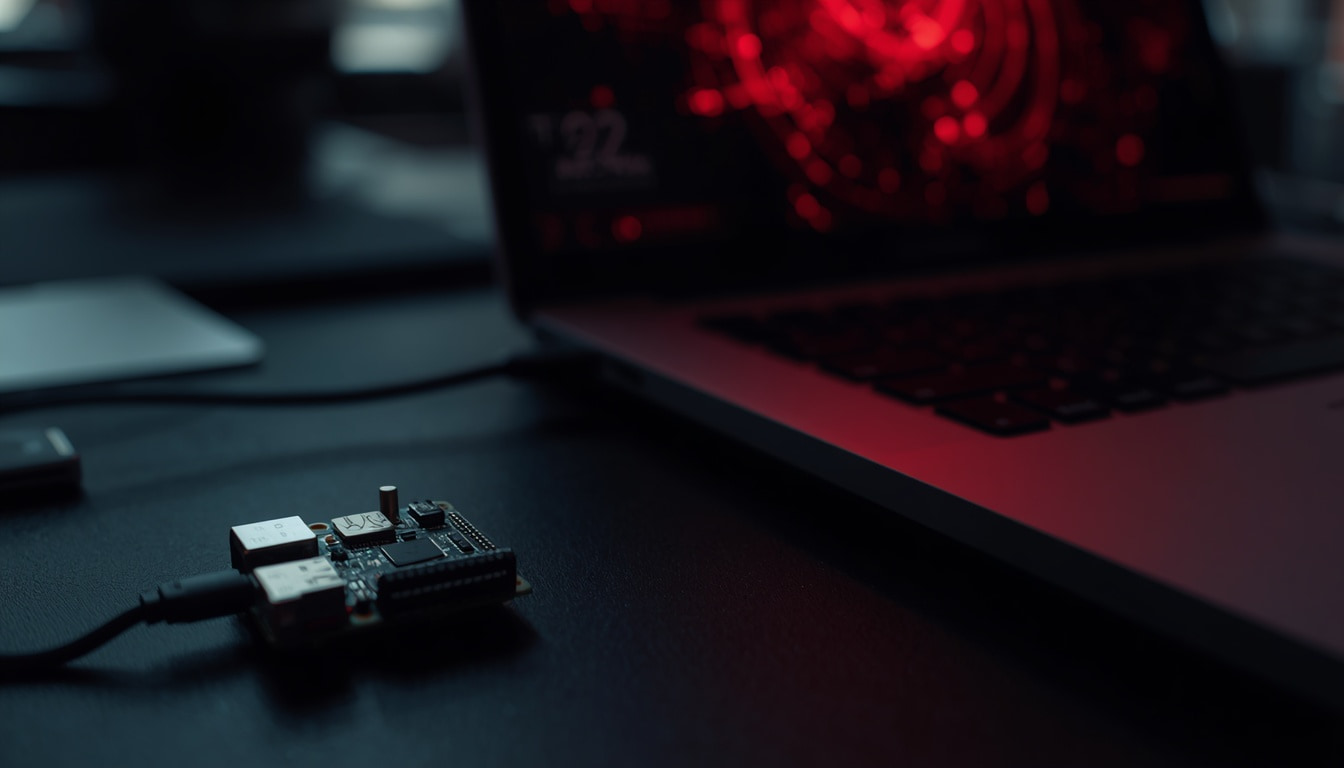 Yeni gelen bir kurum dizüstüne bağlı küçük bir Raspberry Pi cihazı ve ekranda tetiklenen güvenlik alarmı: KnowBe4'ün 25 dakikada yakaladığı sızma.