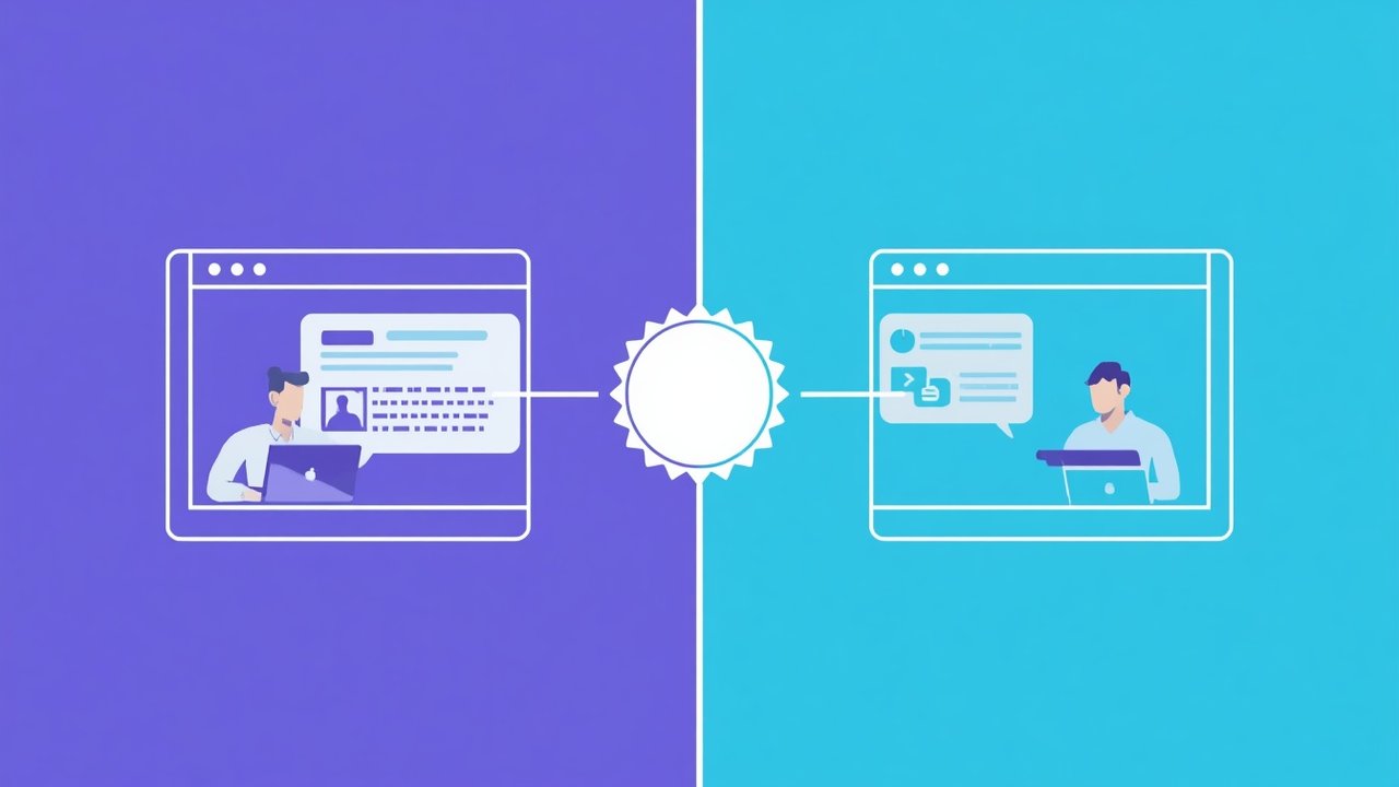 Prompt Forcing ile klasik prompt injection tekniğinin farkını iki panelde karşılaştıran infografik: gizli talimat ve doğrudan verilen komut.
