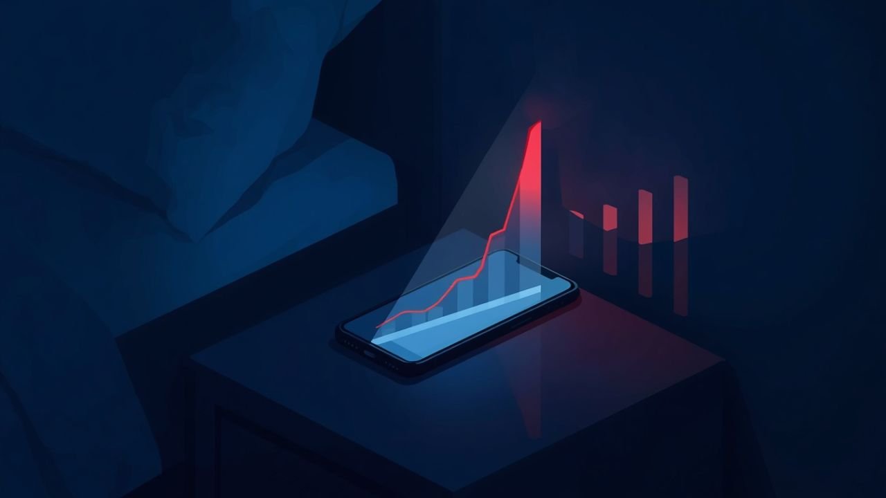 OpenCode güvenlik ihlali sonrası gece yarısı aniden yükselen API kullanım faturasını gösteren, komodindeki telefon ekranında grafik