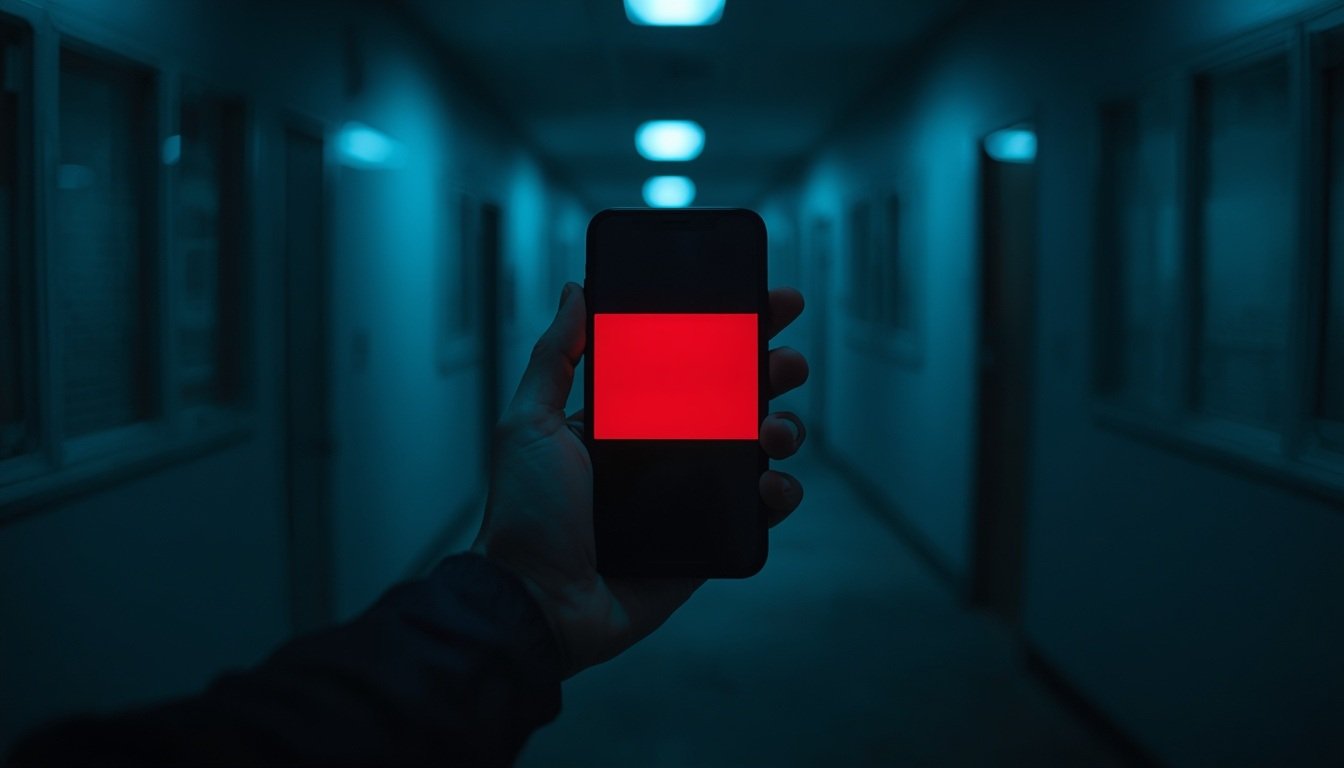 PHP2Shell güvenlik açığı uyarısının Türkiye dahil dünyaya yayılmasını anlatan, karanlık koridorda acil bildirim ışığı yanan telefonu tutan bir el.
