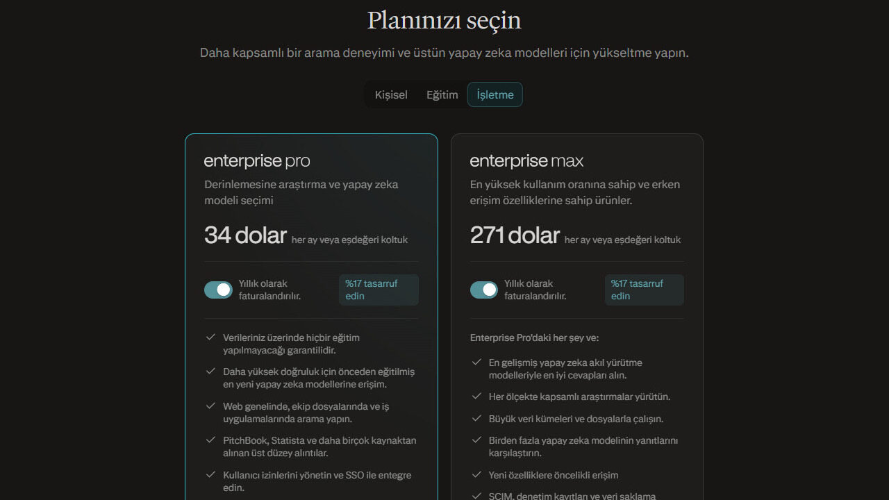 perplexity işletme planı