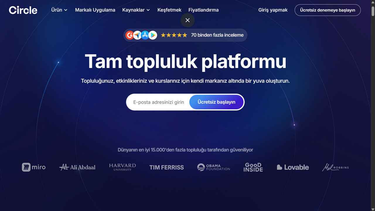 circle topluluk platformu