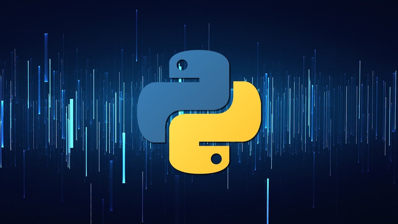 Mavi Arka Planlı Python Logosu