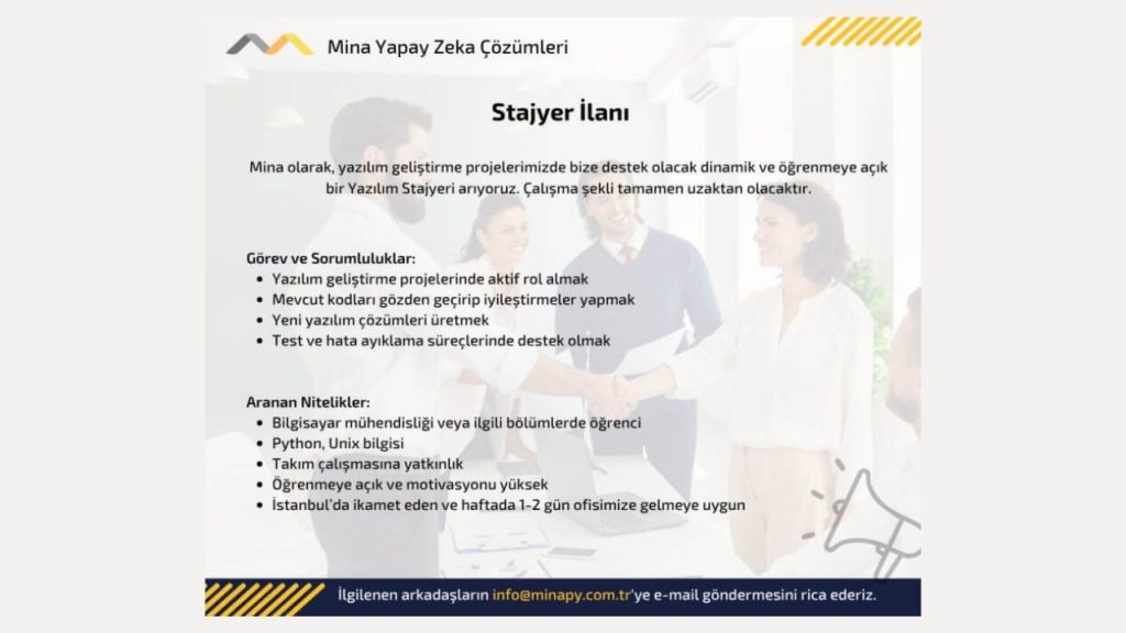 9 Haziran - 16 Haziran Staj İlanları