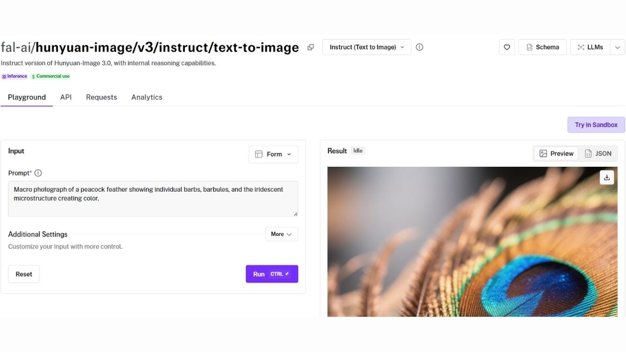 API kullanım arayüzü HunyuanImage 3.0