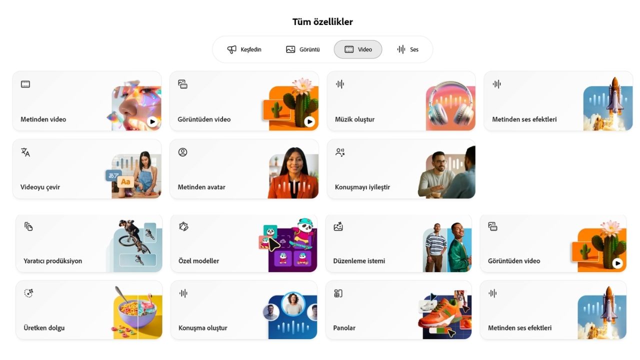 Firefly AI Assistant arayüzü üzerinden Adobe Creative Cloud uygulamalarını tek panelde yöneten yapay zekâ destekli içerik üretim sistemi