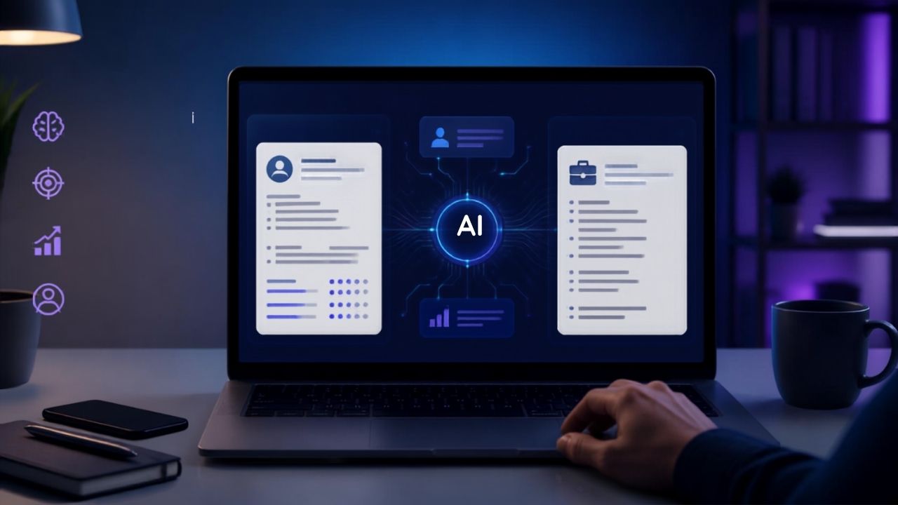 Yapay zeka ile CV hazırlama sürecini gösteren çalışma ortamı