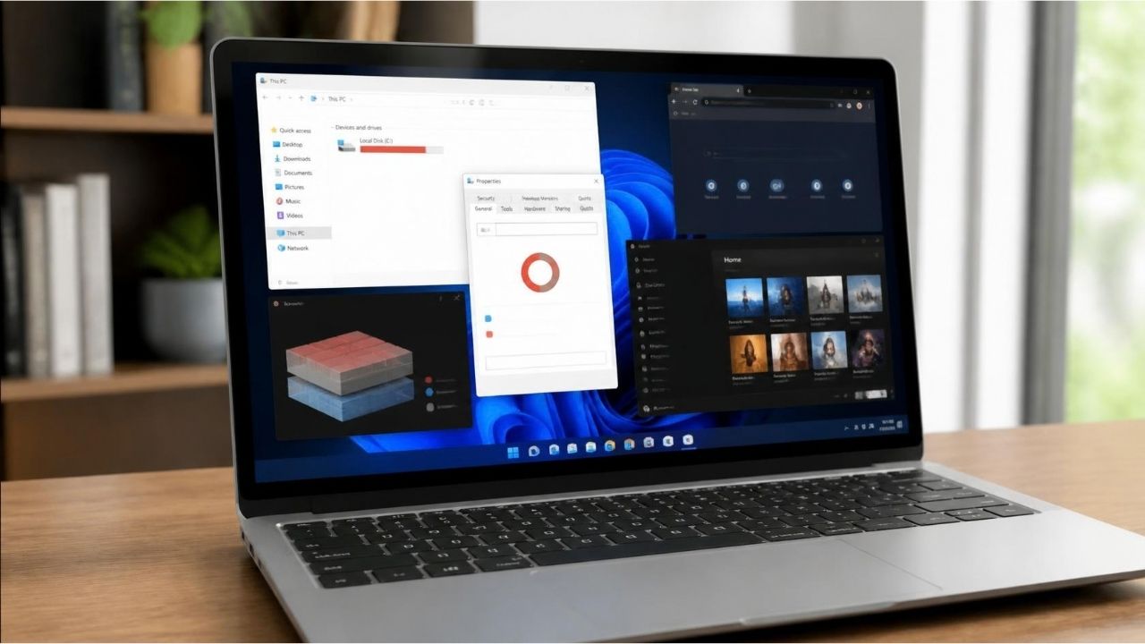 128 GB SSD kullanan bilgisayarlarda depolama alanı