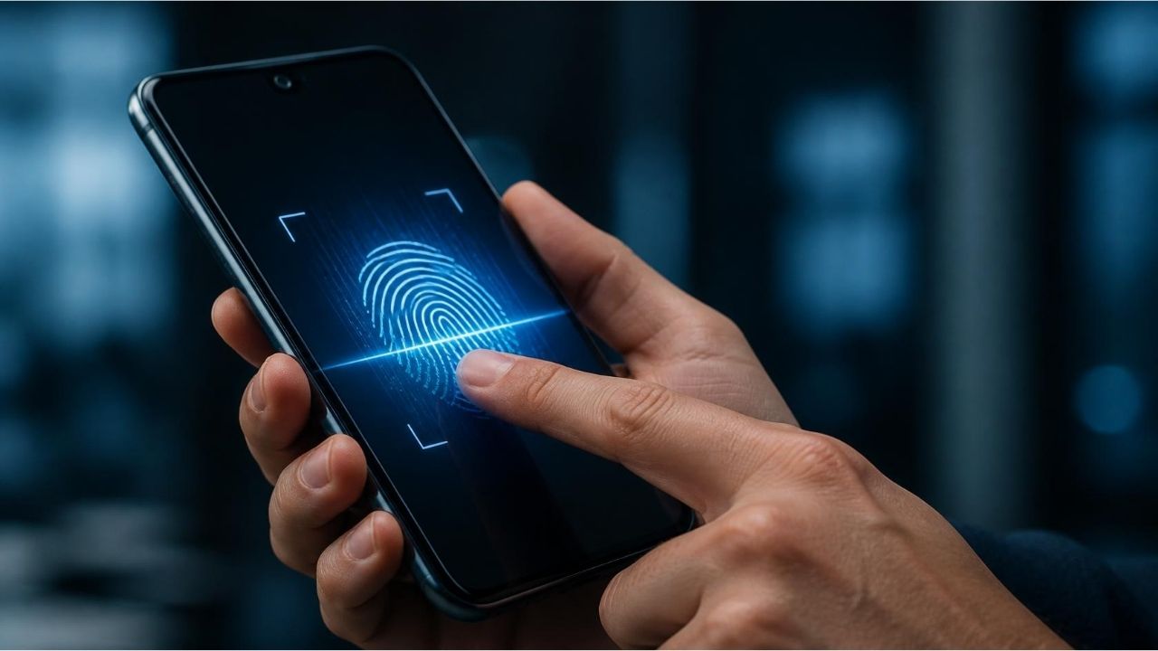 Finansal işlem öncesinde kullanıcı onayını ve kimlik doğrulamayı temsil eden akıllı telefon görseli.