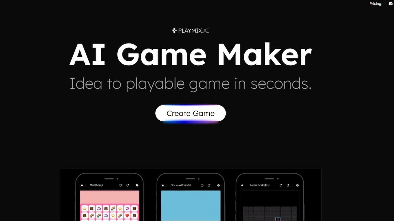 Playmix.ai: Fikrinizi Saniyeler İçinde Oyuna Dönüştürün!
