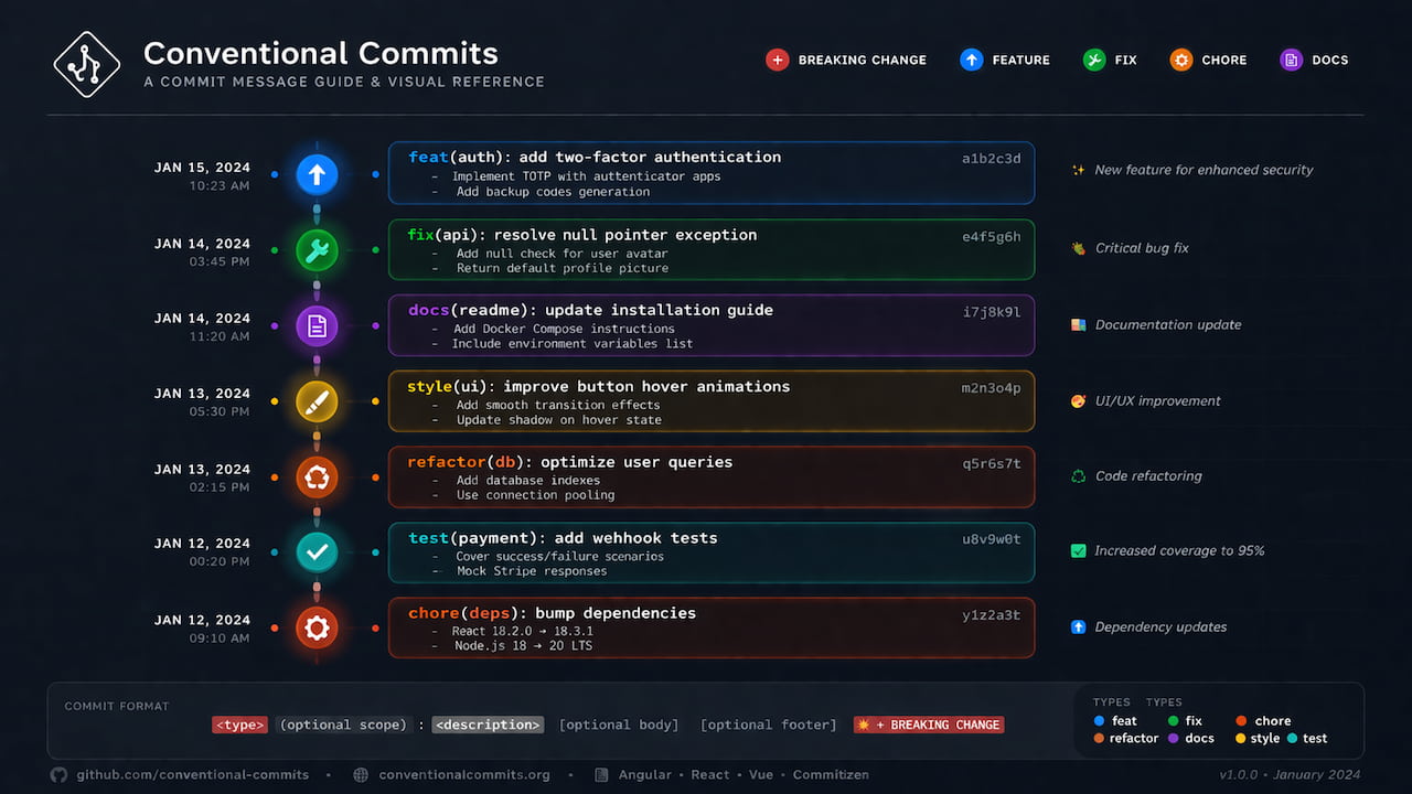 convential commits kullanımı