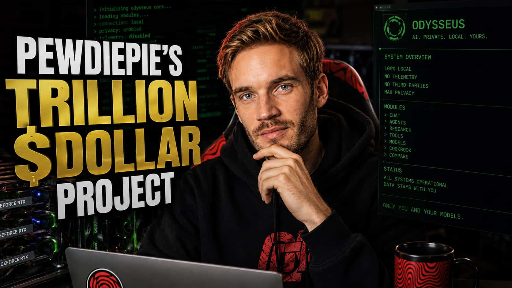 PewDiePie Ücretsiz Yapay Zeka Platformu Odysseus'u Çıkardı