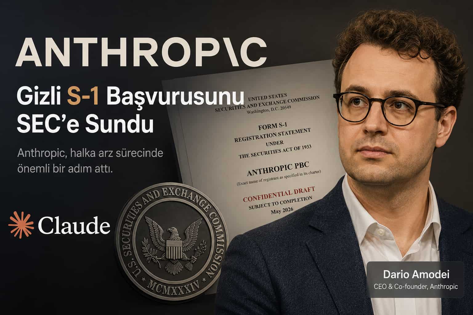Anthropic Gizli S-1 Başvurusunu SEC'e Sundu