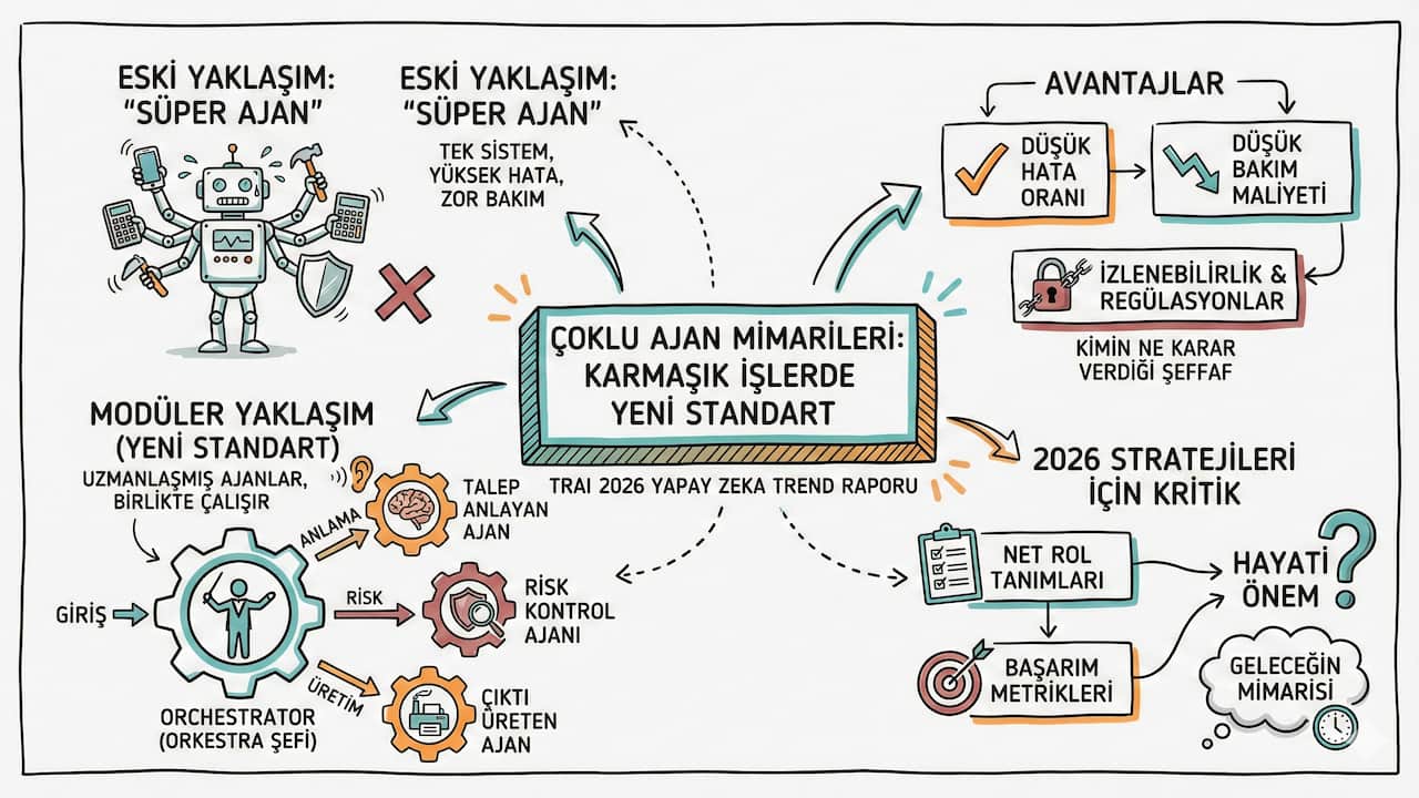 TRAI 2026 Yapay Zeka Trend Raporu çoklu ajan mimarileri