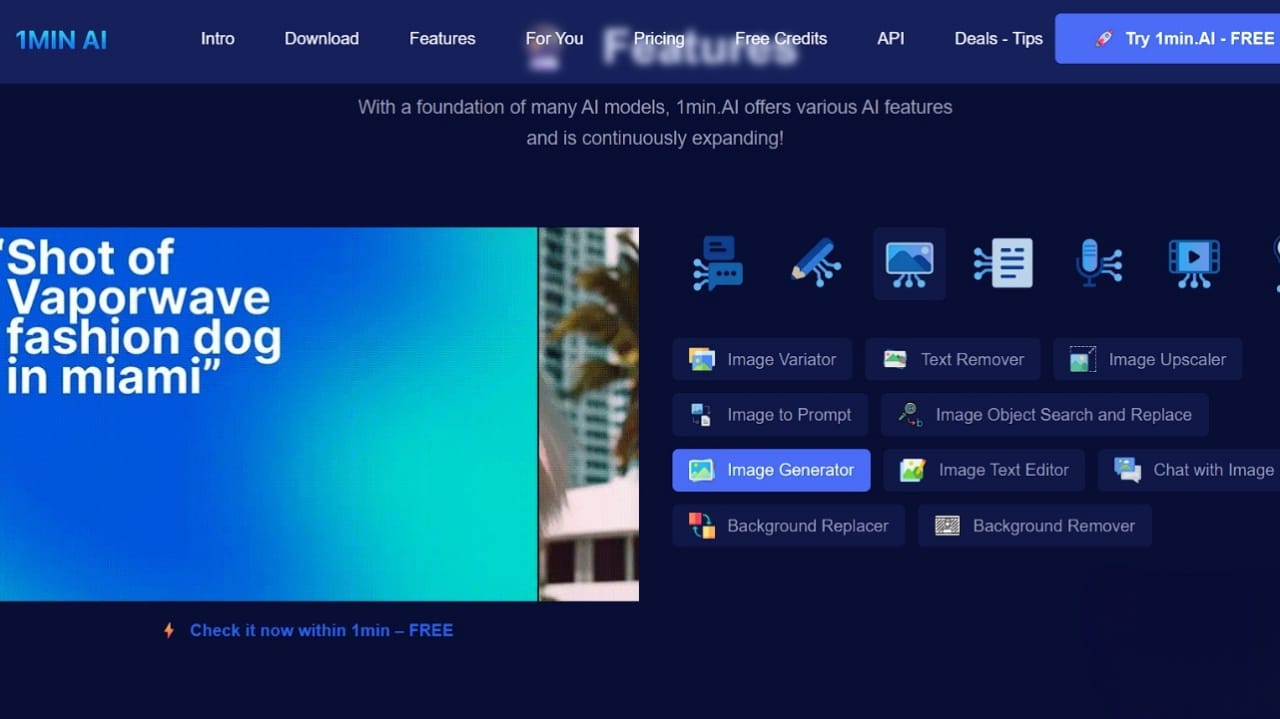 1min.AI İçindeki Modeller 