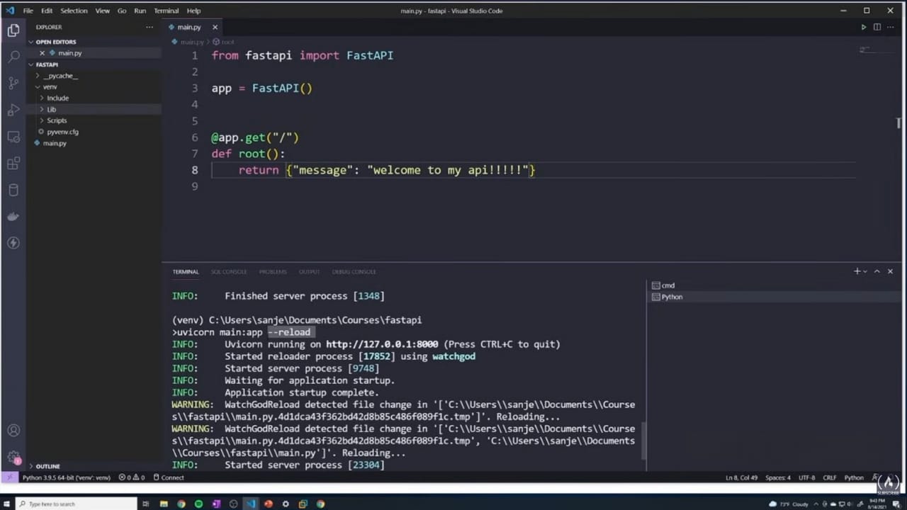 Python API Development Course
