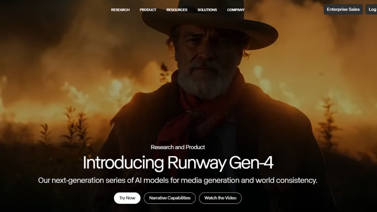runway ai arayüzü