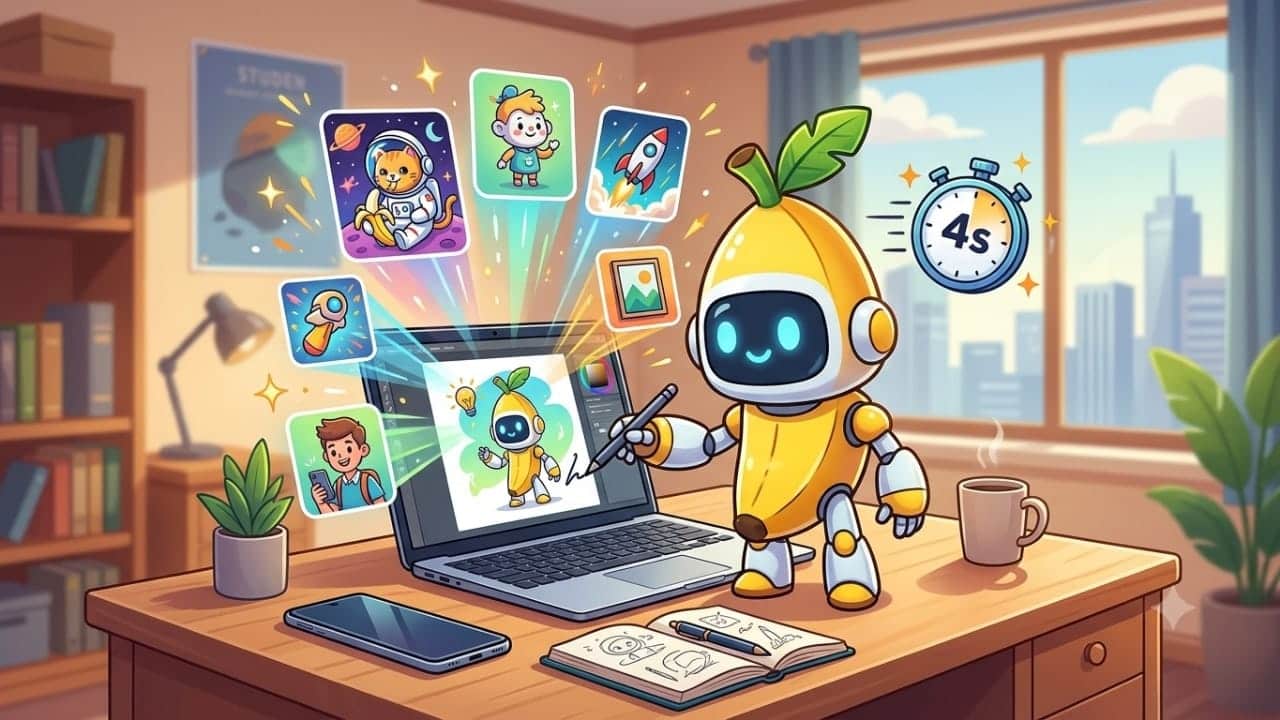 Nano banana temsili AI görsel