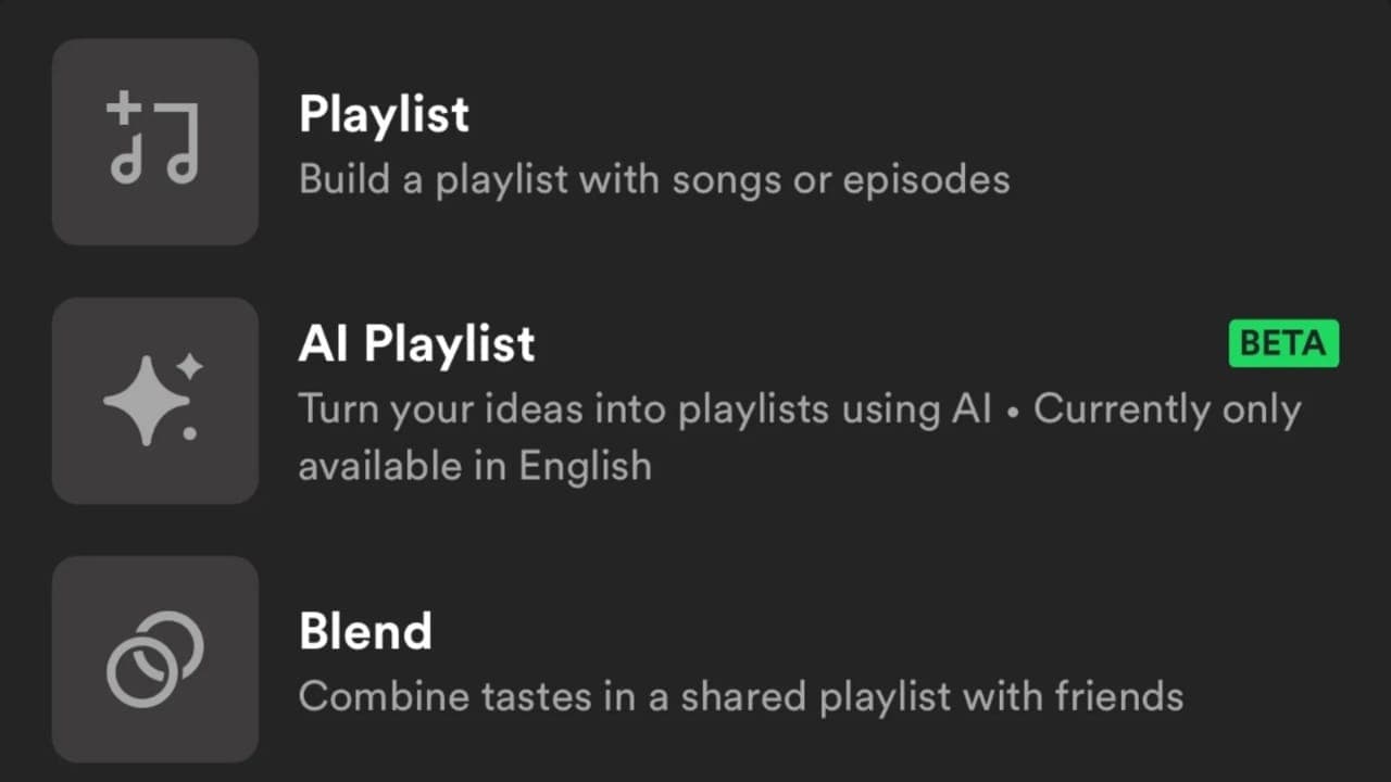spotify AI liste beta görseli