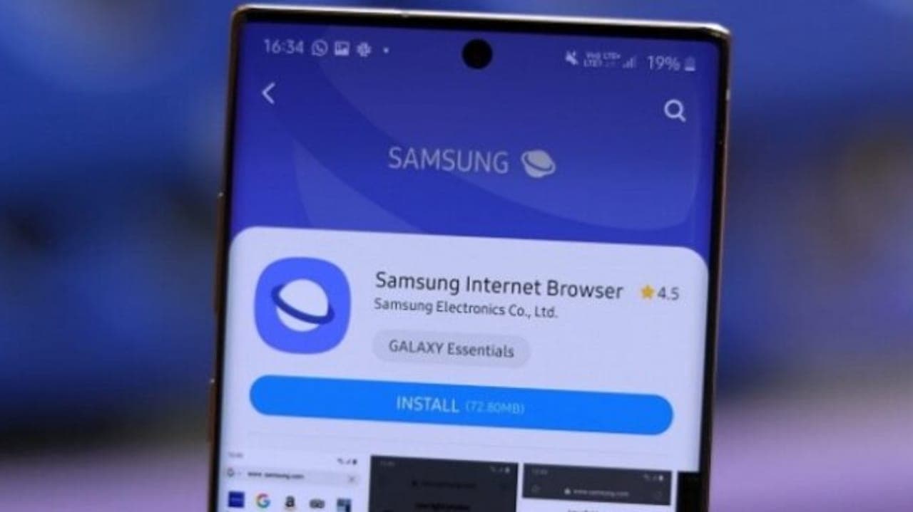 Samsung İnternet Browser One UI 9 uygulaması