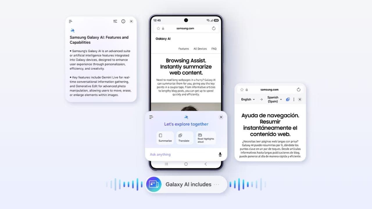 One UI 9.0 tarayıcı AI kullanım