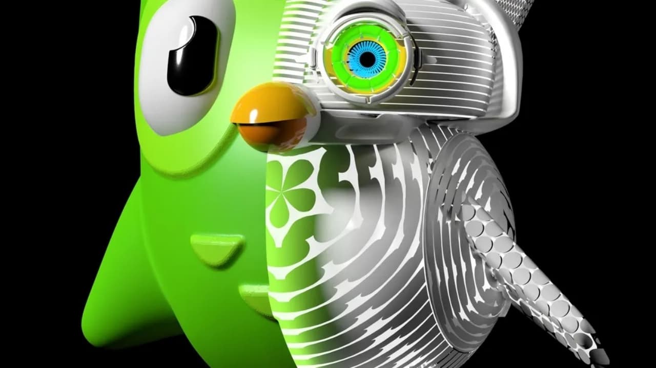 duolingo ve AI karışımı temsili