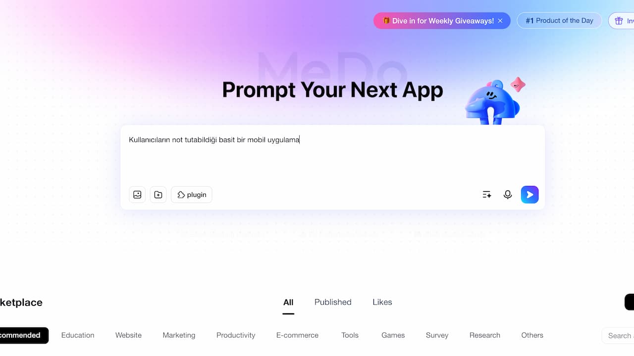 Medo platform arayüz görseli