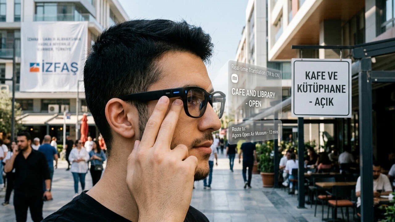Xiaomi smart AI glasses, haritalara bağlanarak baktığınız yerden yön bulmanızı sağlar.