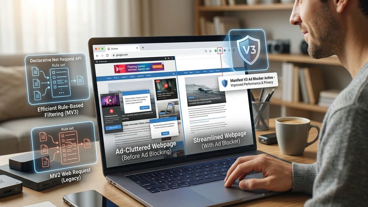 Manifest V3 google chorem reklam engelleyici