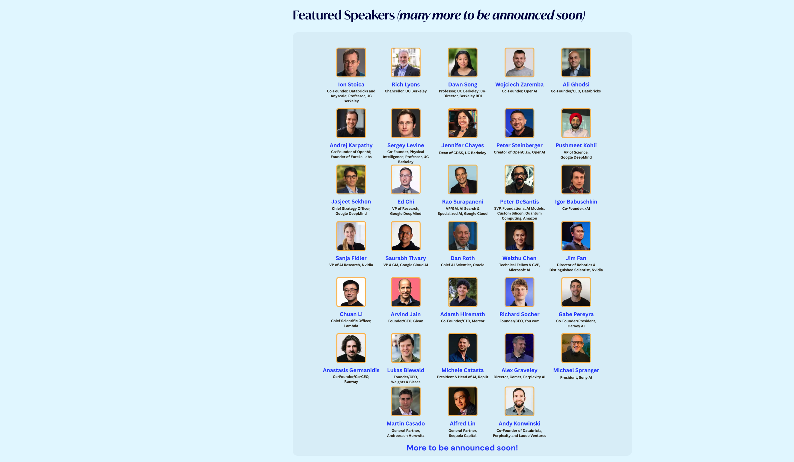 Featured speakers
