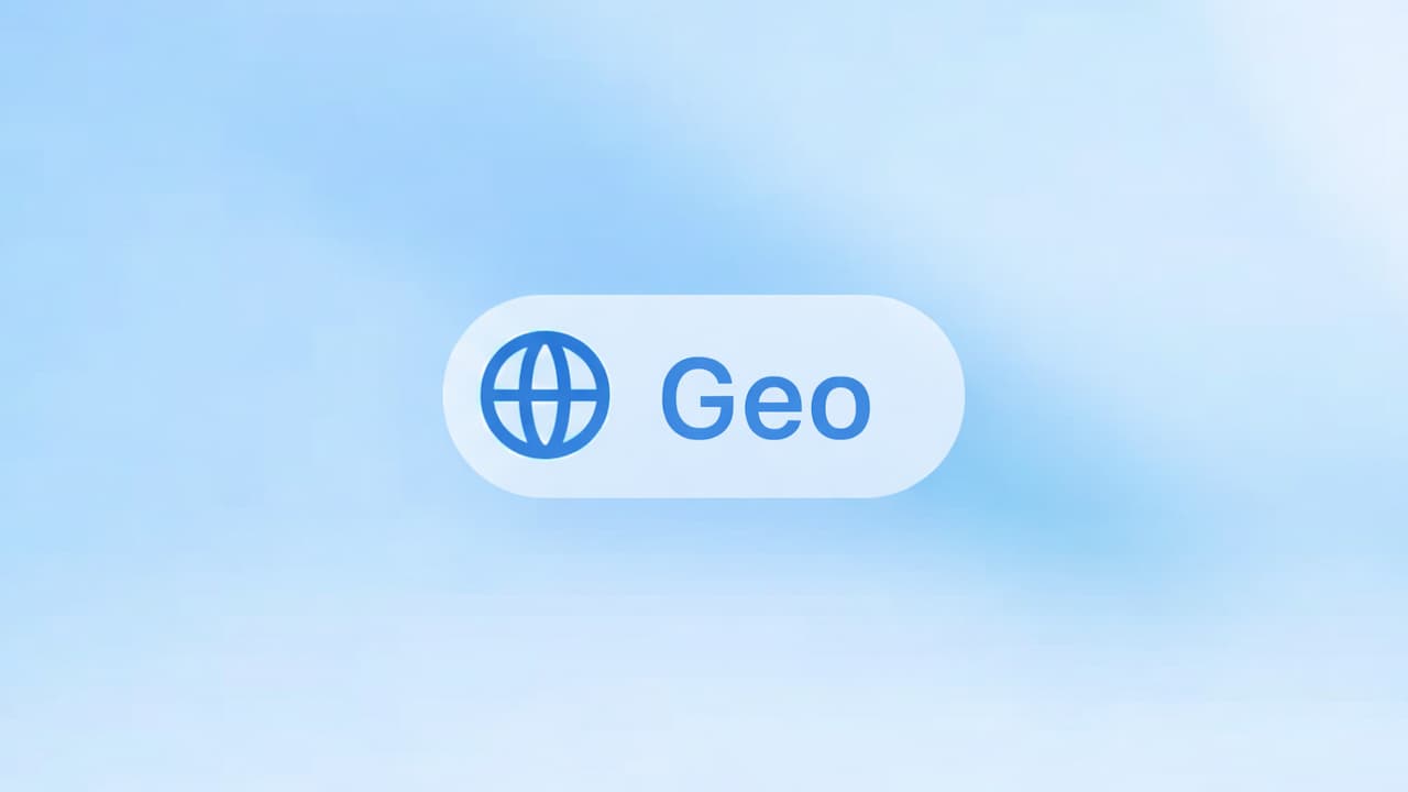 Geo logo mavi arka plan