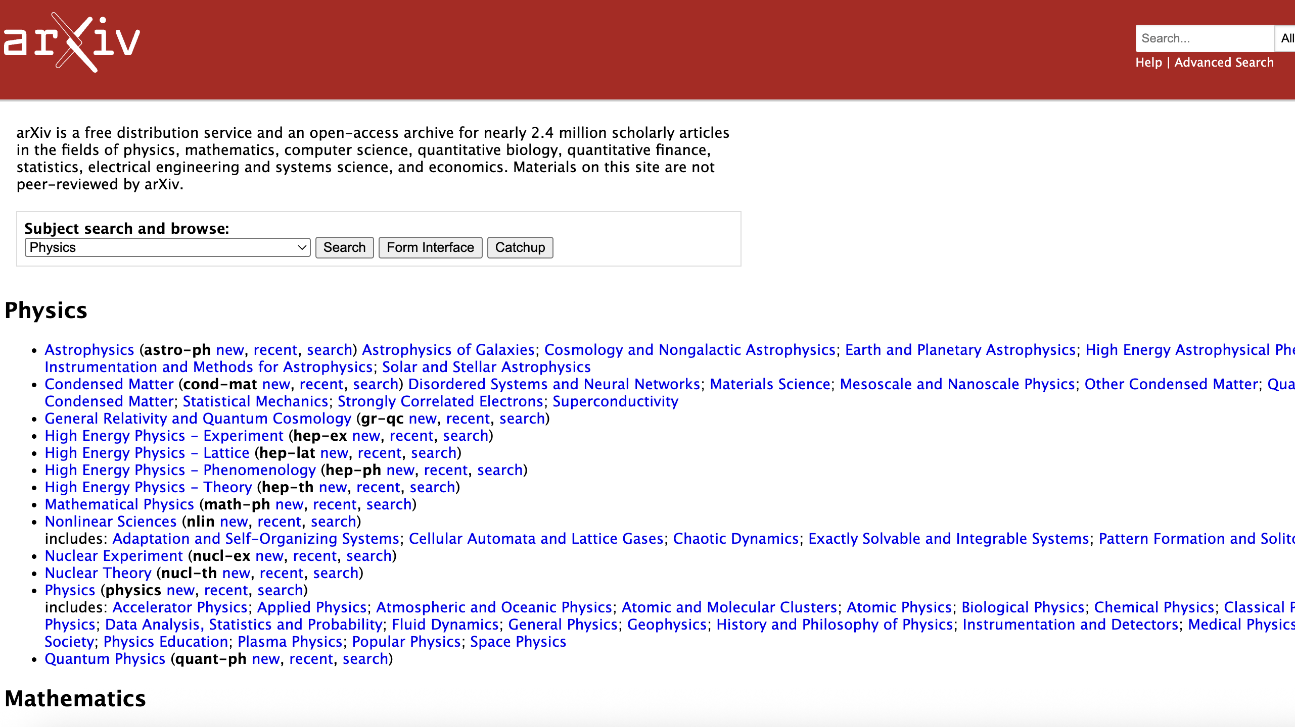 ArXiv internet sitesi