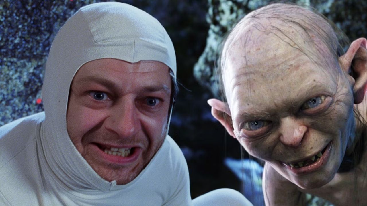 Gollum karakteri ve canlandıran aktör görseli