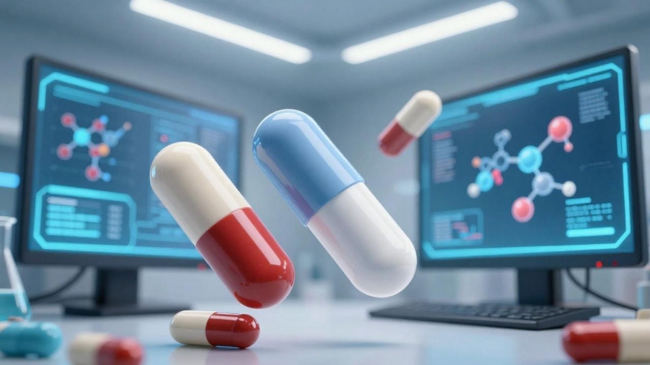 Antibiyotik ilaçlar laboratuvar ortamından görsel