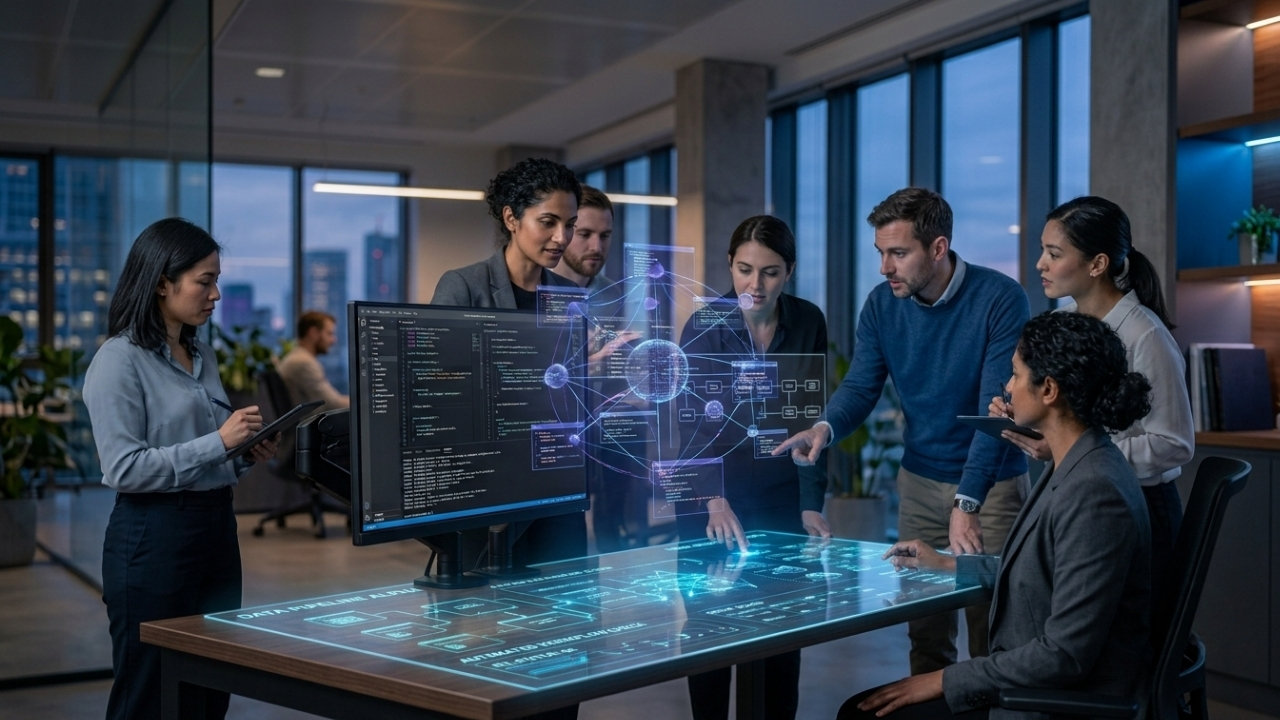 Atlassian AI destekli iş akışını yöneten yazılım ekibi görseli