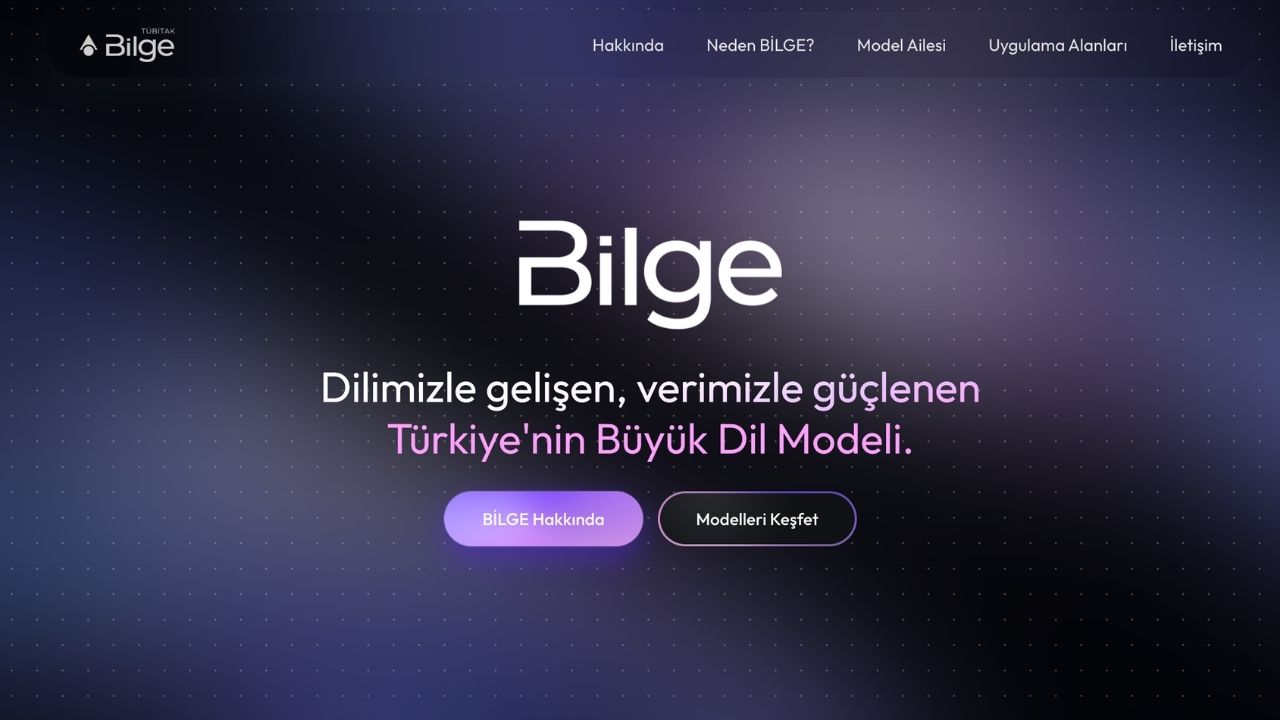 Yapay zeka Bilge web sitesi görseli