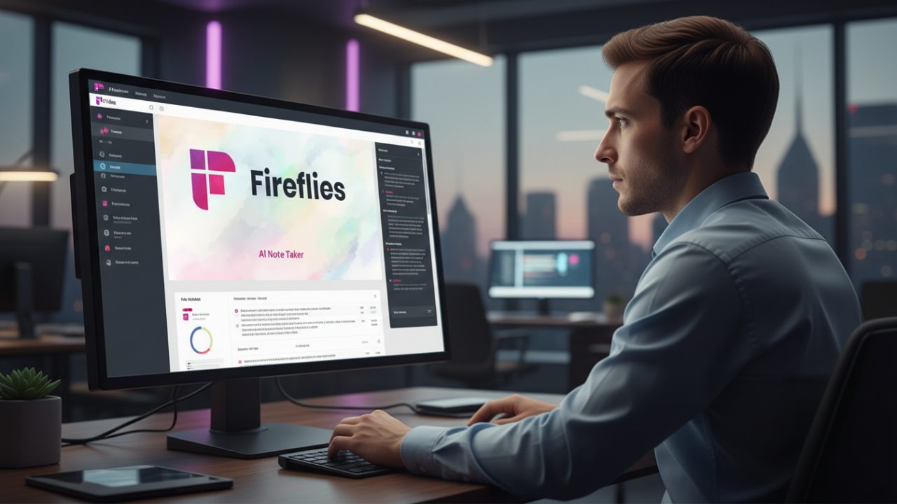 bilgisayar ekranında fireflies yazısı olan görsel