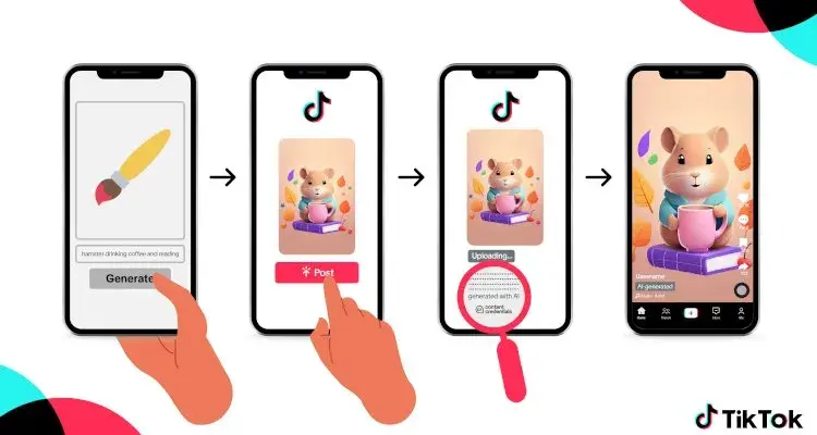TikTok, Yapay Zeka İçeriklerini Otomatik Etiketleme Yeteneğiyle Güncelliyor!