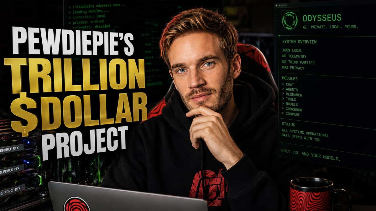 PewDiePie Ücretsiz Yapay Zeka Platformu Odysseus'u Çıkardı