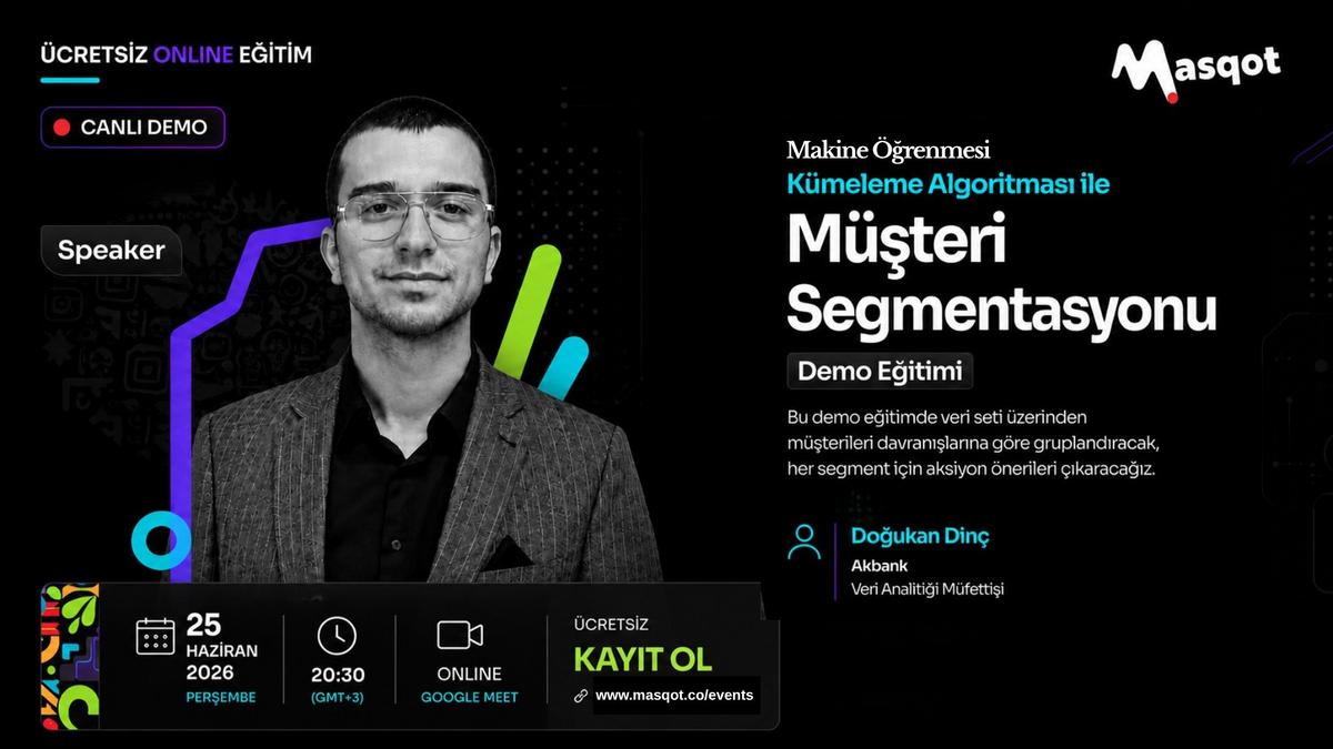 Makine Öğrenmesi Kümeleme Algoritması İle Müşteri Segmentasyonu - DEMO EĞİTİM